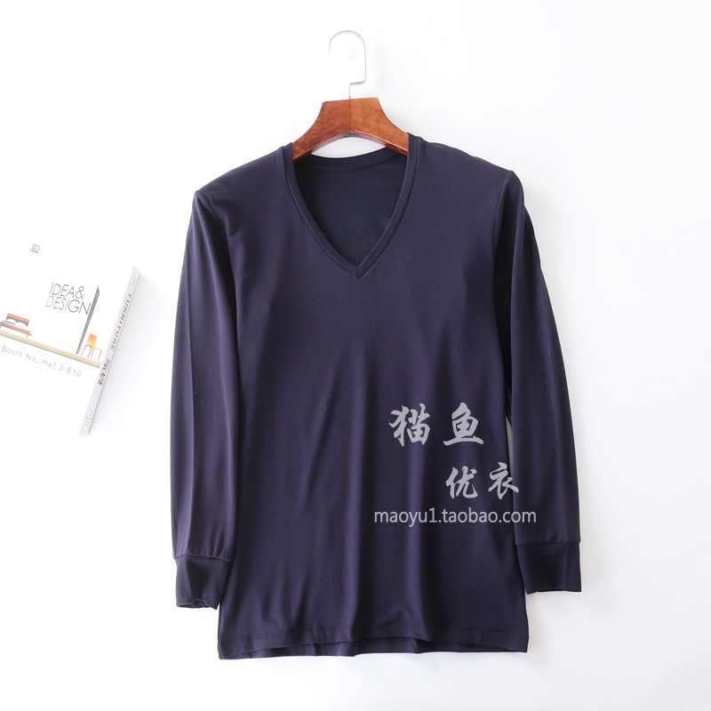 Áo nam dày lên ấm áp, áo nhung lụa sưởi ấm, đồ lót quần áo mùa thu, giữ nhiệt và giữ ấm áo lót