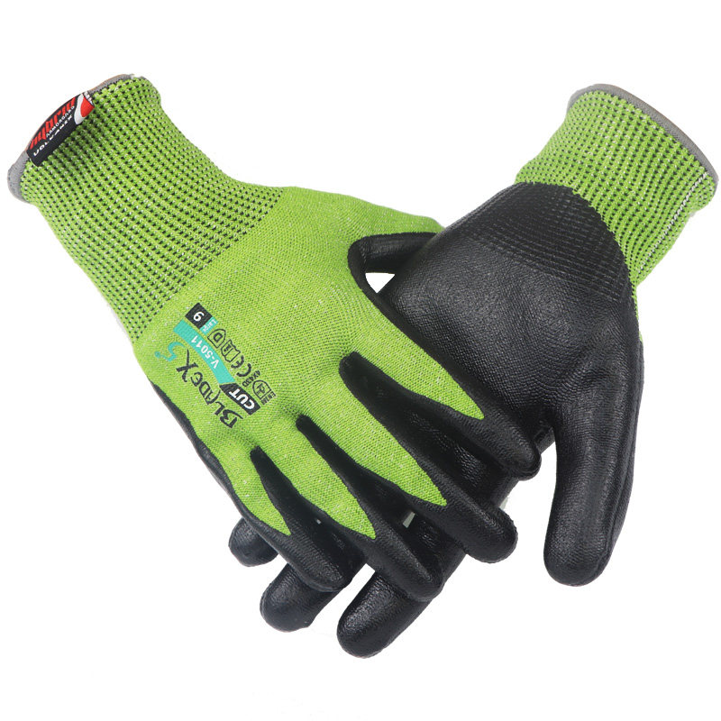 Siliette V-5011 Nitrile Dip Glue 5 Level Anti-Cut Gloves Wear-proof and oil-proof glass car industry machinery manufacturing