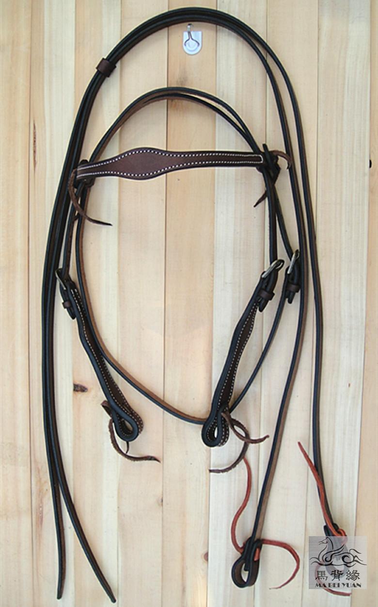 Western cowhide bridle rope saddle accessories Water Le horse back edge harness
