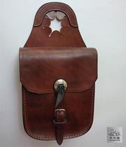 Horse back edge Harness Saddle bag Pile head bag Western saddle cowhide equestrian supplies