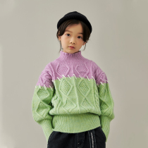 Pear Xiaoxi Girl Turtleneck Sweater 2021 New Product Han Yangqi Twist Pulp Macaron Color Knit Sweater