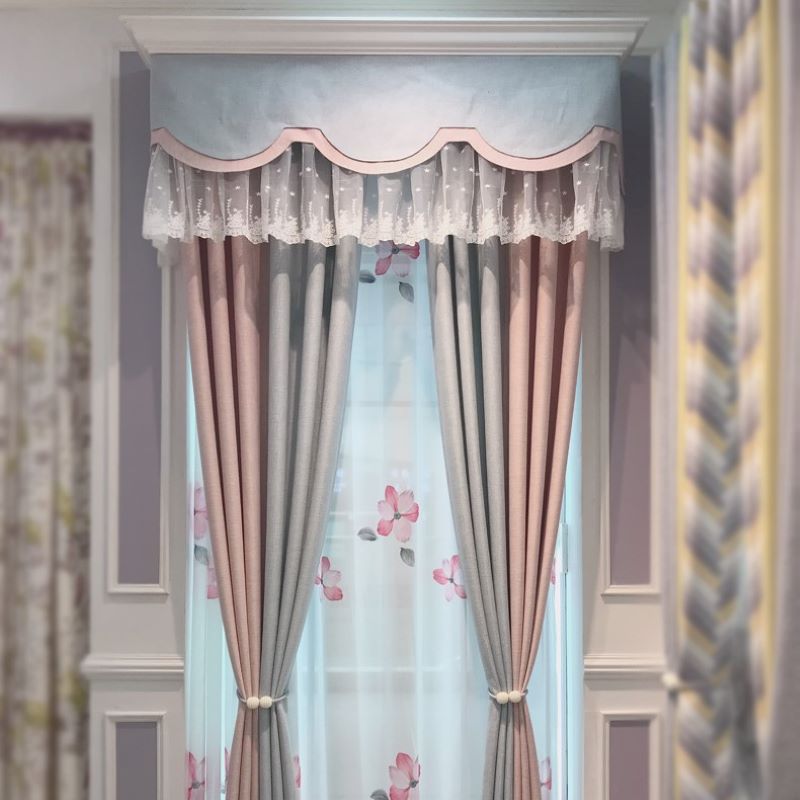 Monica soft Nordic curtain Nordic style bedroom fresh cotton and linen shading bay window custom finished living room Jane