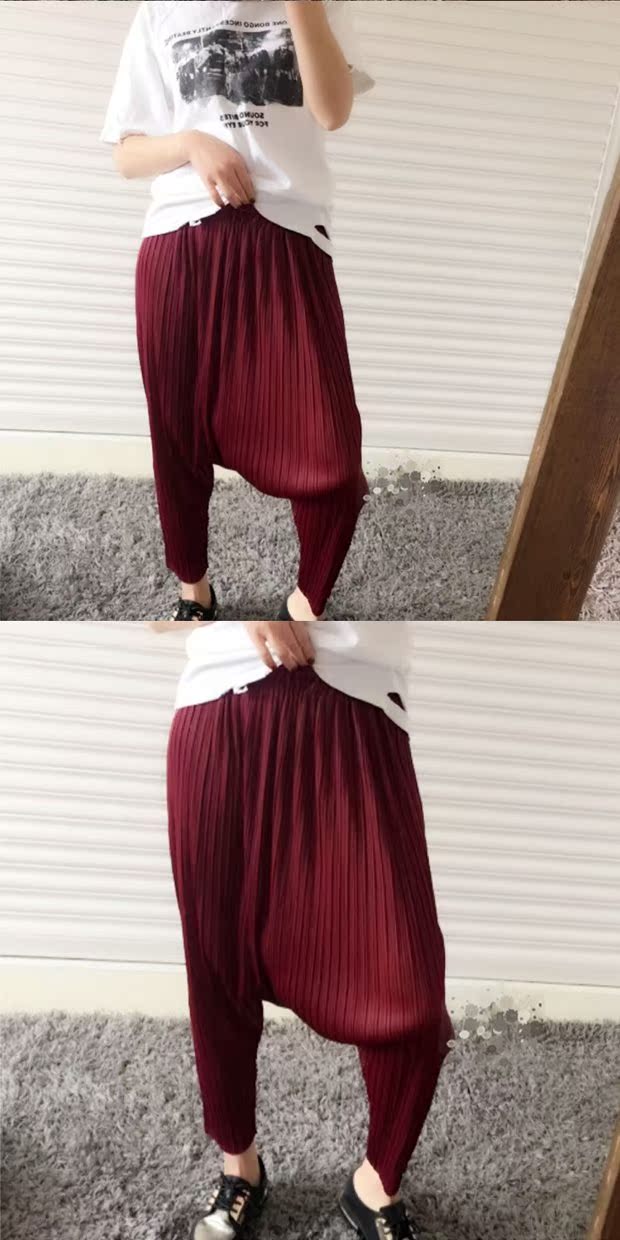 Quần harem cá tính của người Mỹ và châu Âu - Quần Harem quần tây nữ ống suông đứng