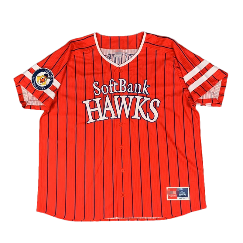 New Japanese SoftBank Team Baseball Jersey Professional Players Edition Round Neck Baseball Jersey Adult Teenage Men and Women