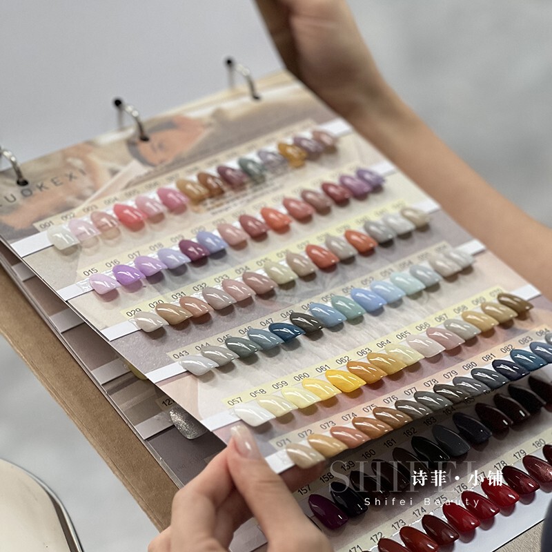 Xiaohongshu's Popular Nail Salon Universal Display Board with 182 Colors for Salon Nail Polish Swatches