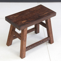 Solid wood sitting bench Chicken wing wood shoe change stool Home single stool Coffee table stool Childrens stool household wooden stool Mahogany small stool