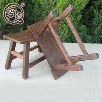Chicken wing wood small bench arc surface Chinese single stool Household laundry stool shoe change stool Low stool Mahogany childrens stool