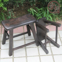 African purple sandalwood solid wood stool Mahogany furniture small stool square stool shoe stool Dining stool Ebony low stool Purple sandalwood