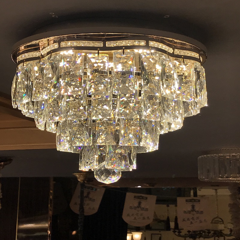 Oriental one-pint crystal square suction top light