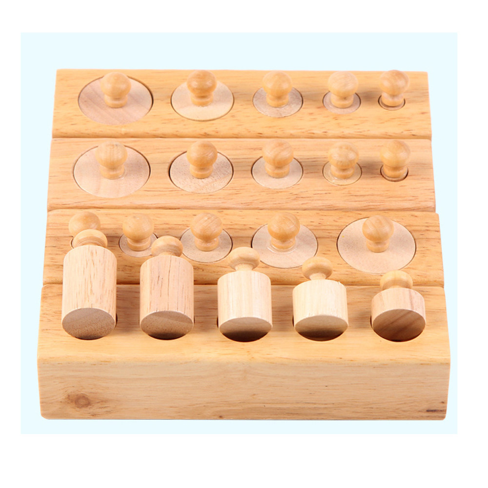 Kindergarten children's gift wooden puzzle early education toy Montessori socket cylinder 1-3-6 years old