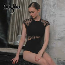 Grishko Russian Import Ballet Dancer Short Sleeve Exercises Gymnastics Conjoined Yoga Conserved with Inserted Chest Cushion 3009