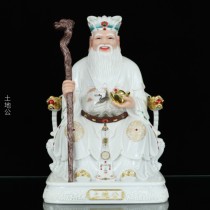 新款土地公土地婆土地爷奶树脂神像福德正神财神居家中式人物摆件