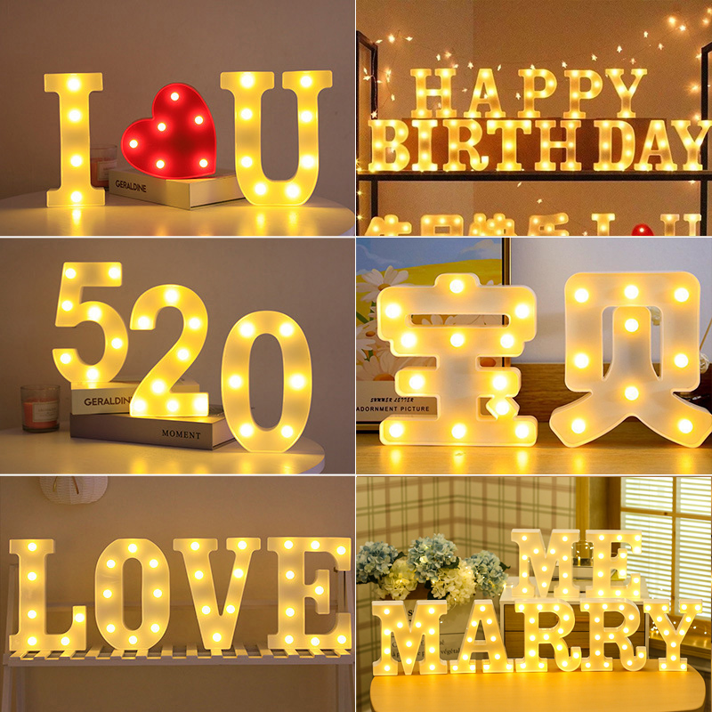 Alphanumeric electronic light LED light 520 iloveyou propose happybirthday birthday marryme