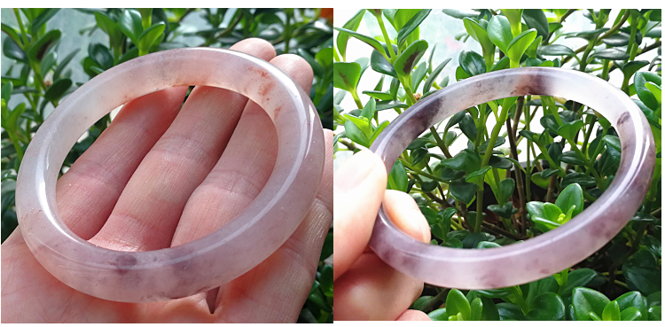 Tân Cương Jinsi ngọc bích vòng tay đá quý ánh sáng tím mô hình cô gái vòng ngọc bích quà tặng kỳ nghỉ - Vòng đeo tay Cuff vòng dâu tằm