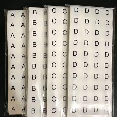 Number number English letter clothing size number sticker 12MM round adhesive label can be customized