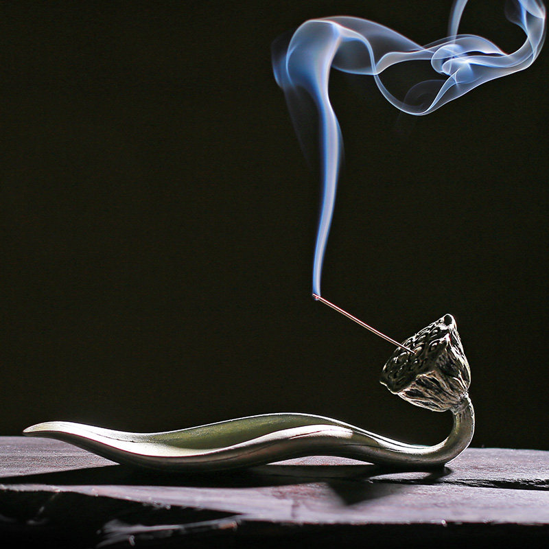 Imitation antique Chinese line fragrant inserts Creative Book Room Tea Room Buddha Hall Dedicated to Chandau Lotus Incense Burner Small Pendulum