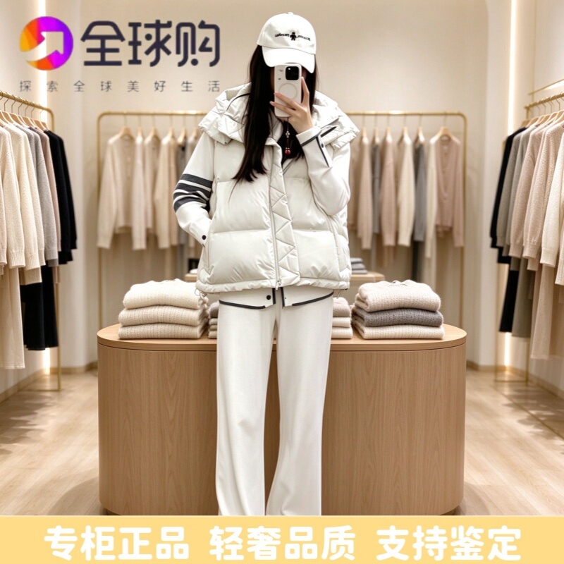 Canadian Lulu Puff down Vest for Women, Autumn and Winter Style, Warm White Duck Down, Wunder Puff Series, Hooded Canadian Lulu Puff down Vest for Women, Autumn and Winter Style, Warm White Duck Down, Wunder Puff Series, Hooded
