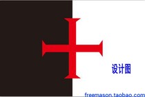 Knights Templar film and television props flag cafe bar decoration cloth painting in Knights Templar