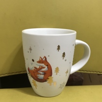 Spot Starbucks Spot Gram 2018 Golden Forest Fox Ceramic Mug 12oz