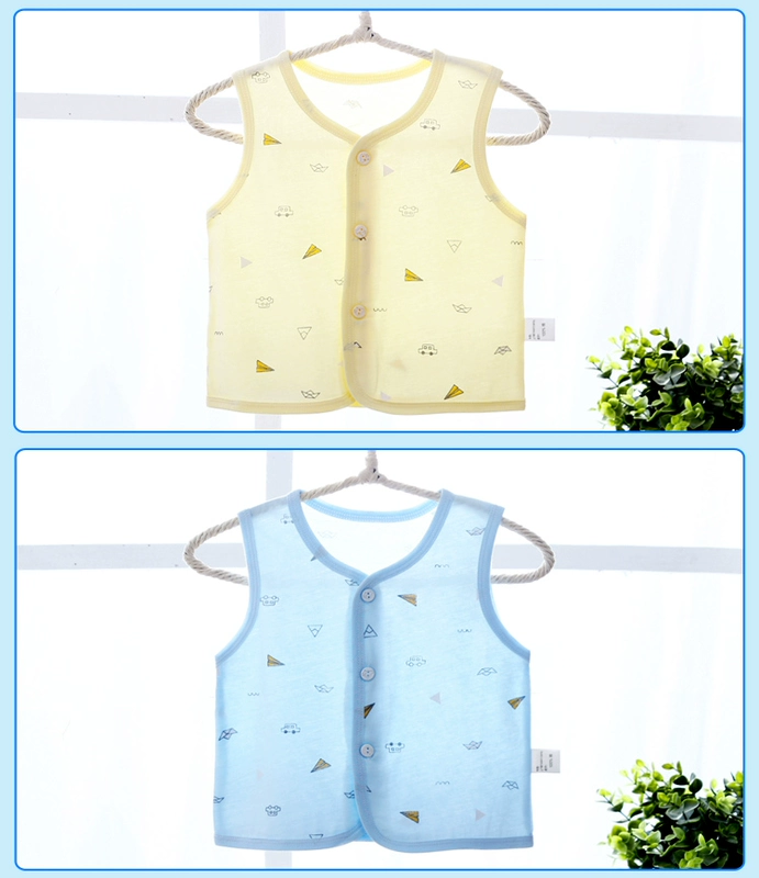 Bé mùa hè cotton siêu mỏng vest mỏng nam giới và phụ nữ bé vest boy cô gái mùa hè áo khoác không tay vest quần áo bé gái