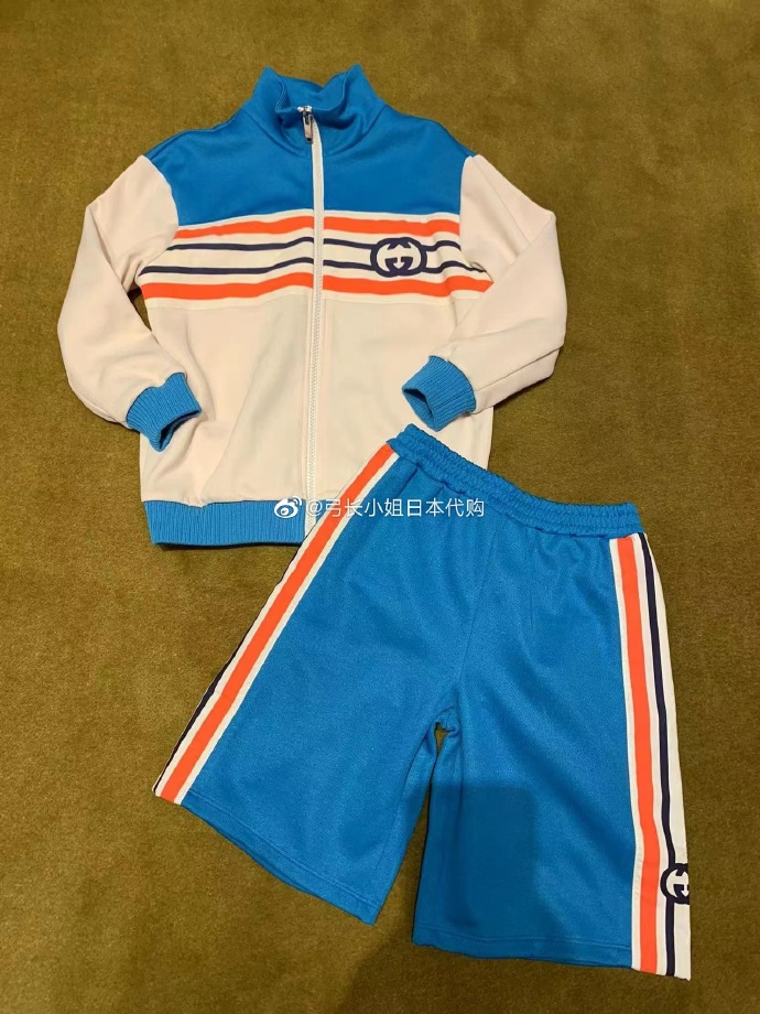 gucci 2201 striped double g logo Sport jacket shorts spell single shoulder