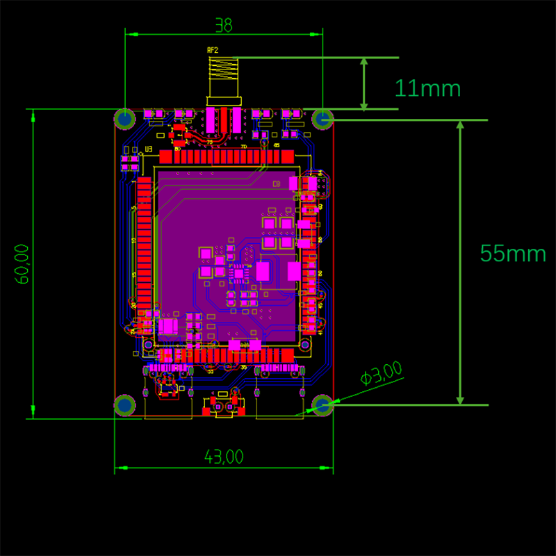 USB Data Transmission Base Board Supports Microhard P900/P840/P400/P2400/P866 Data Transmission Modules