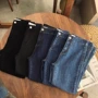 Justq mùa thu mới Hàn Quốc skinny mỏng skinny jeans chân sinh viên hoang dã chín quần quần jean nữ thu đông