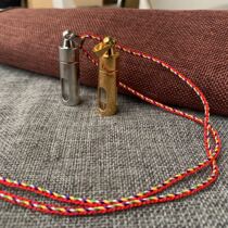 Leng Yan mantra pendant gold titanium steel transparent bottle Gawu box ganlu stupa bottle pendant pendant pendant