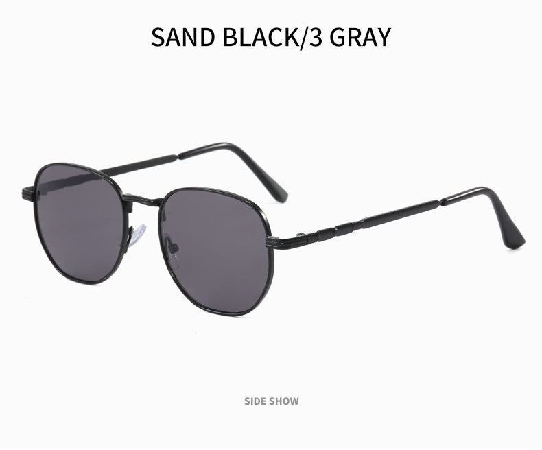 CLEAKOO太阳镜男女通用经典款多边框墨镜潮流金属太阳眼镜AD-T009详情7