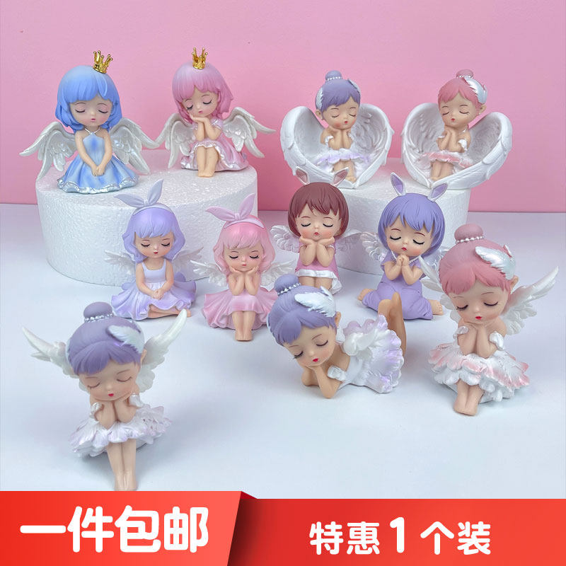 Princess Michelle cake decorated with angel wings girl Bella Annie baby dream girl plugin