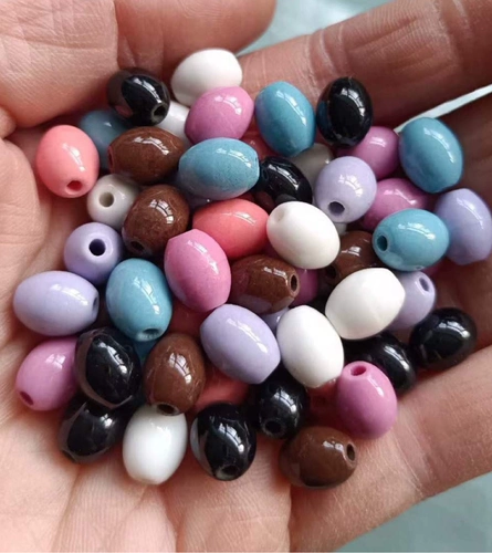 Томариновые бусины глазированные яркие утиные яйца.