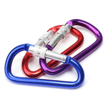  (over 10 yuan)Aluminum alloy D-buckle carabiner with lock quick-hanging bag jewelry buckle hanging water bottle quick-buckle