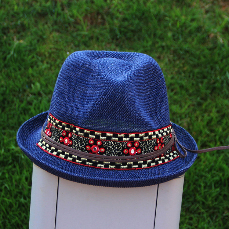 New ethnic style summer straw hat literary retro straw hat ladies sun hat Yunnan Tibet travel prevention