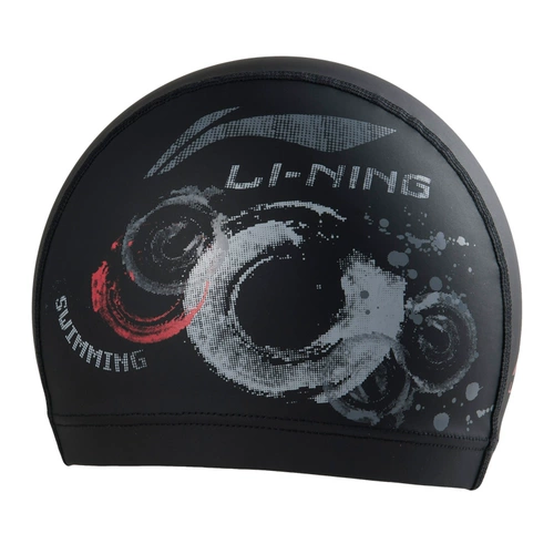 Li Ning, плавательная шапочка подходит для мужчин и женщин, полиуретановая водонепроницаемая большая шапка для плавания