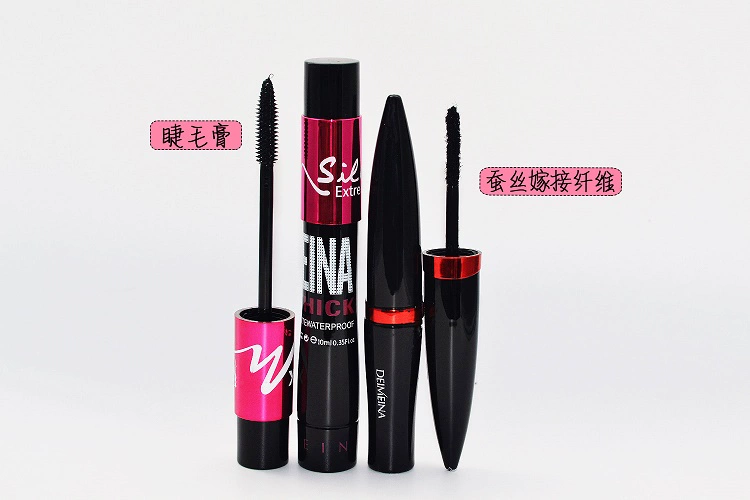 Mascara + lụa ghép sợi không thấm nước uốn cong dày mascara không nở hai gói - Kem Mascara / Revitalash mascara feg