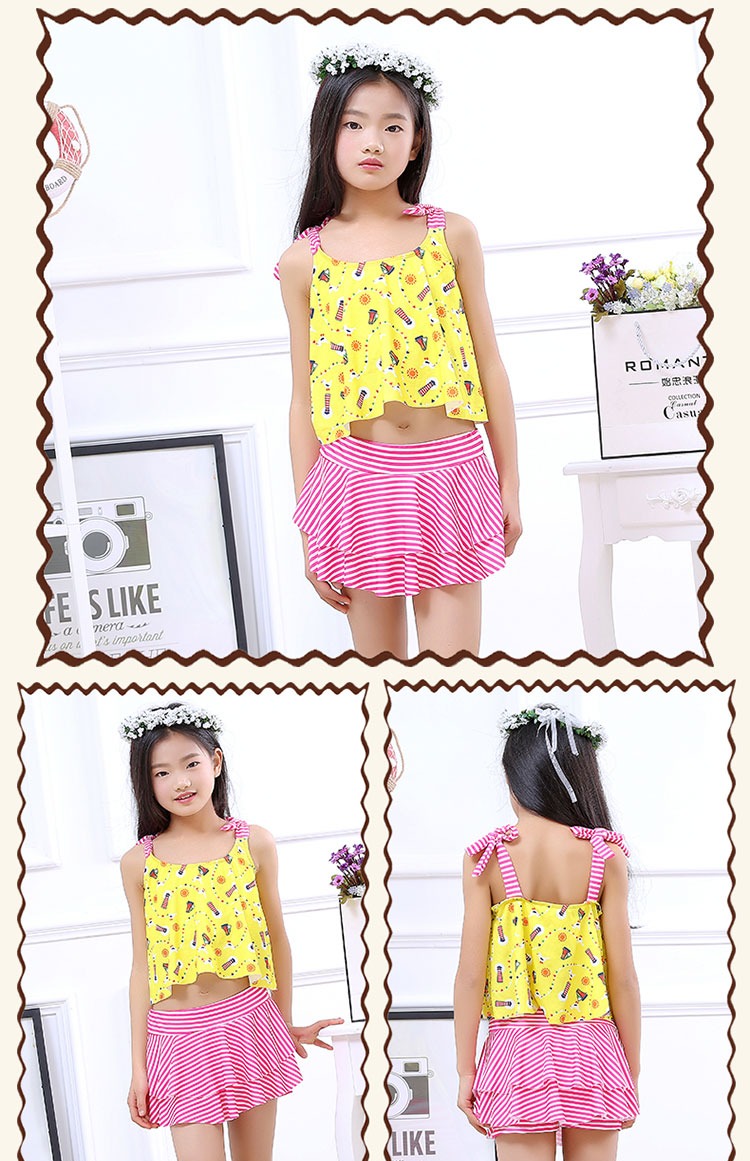 10-11-12-13-14-15 tuổi Đồ bơi trẻ em lớn cho bé gái Phiên bản Hàn Quốc của váy xẻ bé gái áo tắm - Bộ đồ bơi của Kid quần bơi trẻ em nam