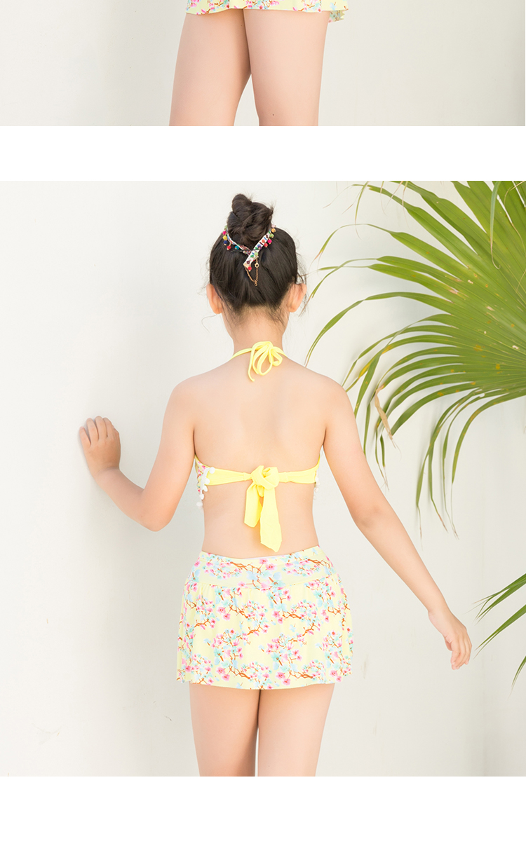 Thời trang trẻ em 5-9 tuổi Đồ bơi trẻ em lớn và bé gái chia bé gái dễ thương Trẻ em đi biển - Bộ đồ bơi của Kid đồ bơi bé gái tay dài