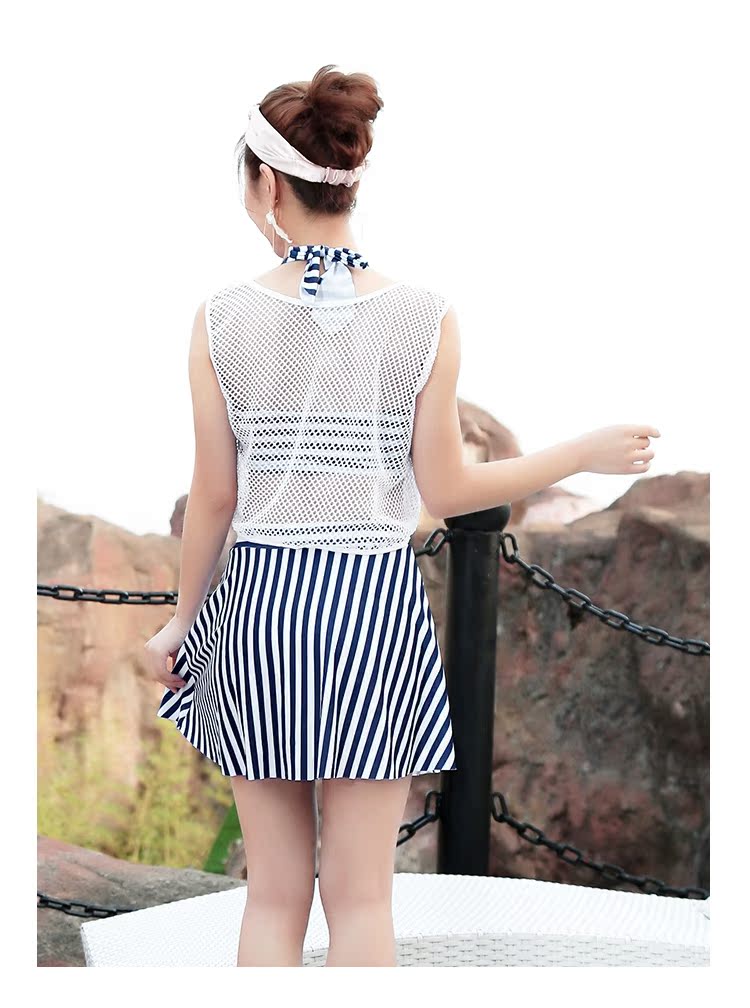 Áo tắm mùa xuân nóng bỏng Hàn Quốc nữ chia ba mảnh phẳng góc giảm béo gợi cảm thời trang đồ bơi mỏng 	áo bơi 2 mảnh