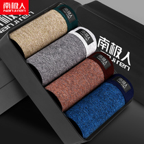 Antarctic men mens flat corner underwear personality loose breathable plus size plus fat cotton autumn and winter cotton trend