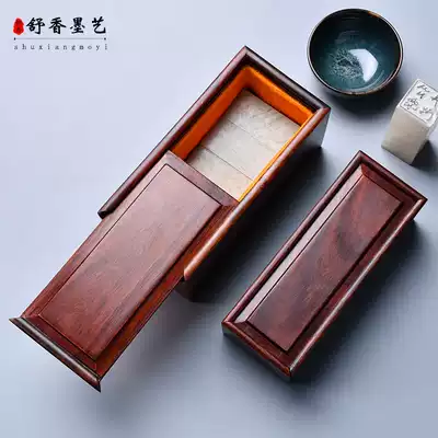 Laos big red sour branch old mahogany seal box wooden seal seal seal seal box collection box rectangle
