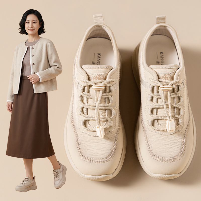 Comfortable and Non-Tiring Sneakers, Genuine Leather Mother's Shoes, Single Shoes for Middle-Aged People, Comfortable Travel Shoes, Walking Shoes for Autumn Comfortable and Non-Tiring Sneakers, Genuine Leather Mother's Shoes, Single Shoes for Middle-Aged People, Comfortable Travel Shoes, Walking Shoes for Autumn
