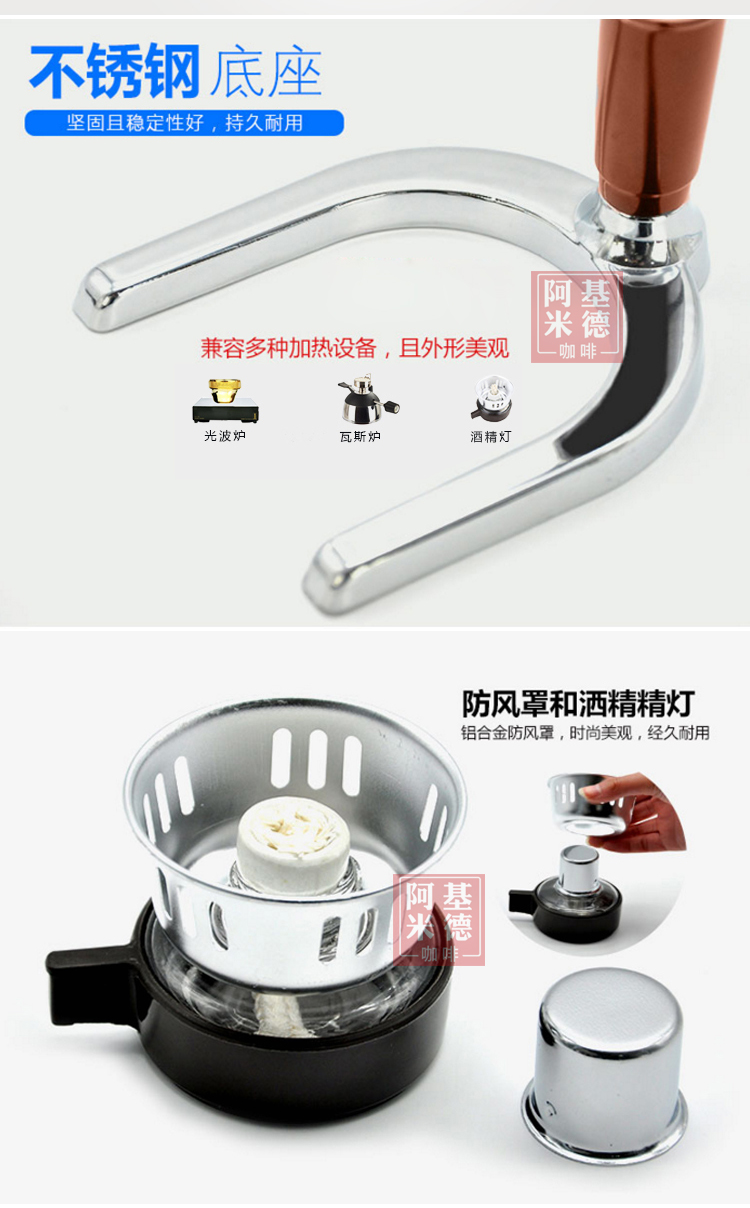 Koonan siphon pot nhà siphon máy pha cà phê đặt kính hướng dẫn sử dụng máy pha cà phê cốc hâm nóng cafe