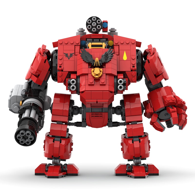 Moc Building Blocks Blood Angels Redeemer Dreadnought Ultra-Detailed High-Difficulty Assembly Kit High-End Gift