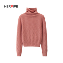 Autumn and winter New cashmere sweater women short pile collar pullover sweater high neck knitted base shirt