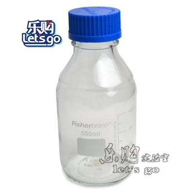 FisherBrand FB800500 500ml 蓝盖试剂瓶 螺口耐高温 1个/盒