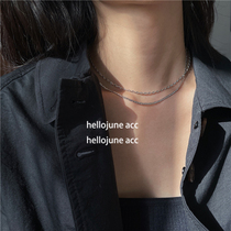 hellojune 925 silver pig nose with plain chain Daily silver thin chain