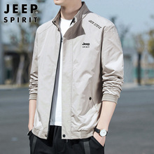 JEEP Jeep jacket men's spring, autumn, and winter business jacket stand up collar American casual minimalist jacket top 2024 new