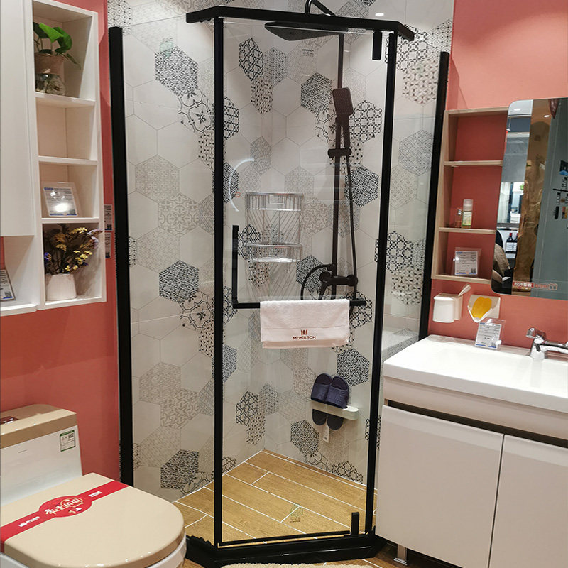 Emperor cleaning utensils custom black masonry shower room household 304 stainless steel overall partition powder room glass