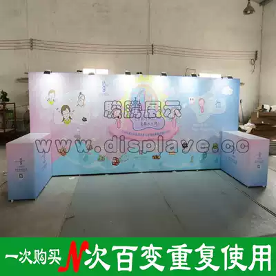 Personalized custom aluminum alloy curved background frame exhibition display background wall portable recyclable