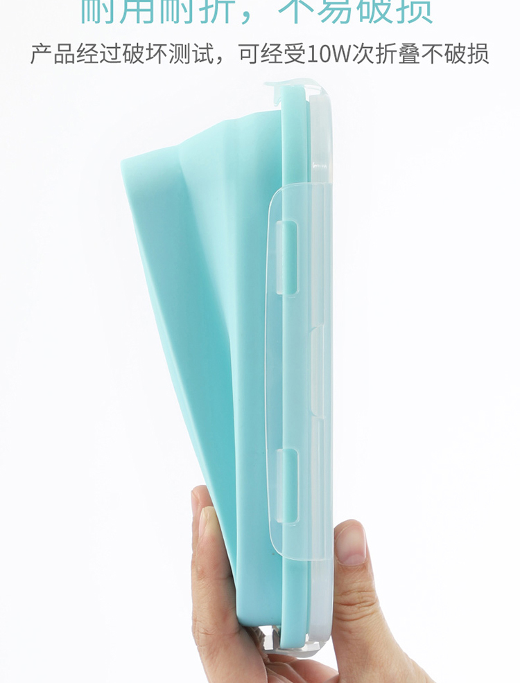 Silicone gấp hộp ăn trưa dã ngoại ngoài trời di động hộp ăn trưa lò vi sóng lò lưu trữ nhiệt độ cao hộp kín có thể thiết lập - Hộp cơm điện sưởi ấm cà mèn giữ nhiệt lock&lock